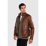 Tamer Tanca Erkek Hakiki Deri Fındık Deri Mont 415 K-1348 Erk Dr Mont SK24/25 Fındık Dr - 3XL