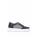 Tamer Tanca Erkek Hakiki Deri Lacivert Sneakers & Spor Ayakkabı 1092 202501 ERK AYK Y25 LACI MT/BYZ FLTR/GRI