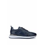 Tamer Tanca Erkek Hakiki Deri Lacivert Sneakers & Spor Ayakkabı 383 5960 ERK AYK SK24-25 LACI SLVR