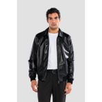 Tamer Tanca Erkek Hakiki Deri Siyah Deri Mont 415 K-873 Erk Dr Mont SK24/25 Sıyah Dr - XL