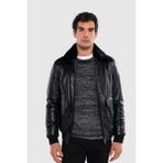 Tamer Tanca Erkek Hakiki Deri Siyah Deri Mont 415 KLJ-2071 Erk Dr Mont SK24/25 Sıyah Dr - 3XL