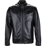 Tamer Tanca Erkek Hakiki Deri Siyah Deri Mont 571 Bıs-59 Erk Dr Mont Y26 Sıyah Pıton - 3XL