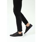 Tamer Tanca Erkek Hakiki Deri Siyah Deri Sneakers & Spor Ayakkabı