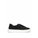 Tamer Tanca Erkek Hakiki Deri Siyah Floter Sneakers & Spor Ayakkabı 1093 1335 ERK AYK Y25 SIYAH FLTR