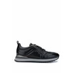 Tamer Tanca Erkek Hakiki Deri Siyah Sneakers & Spor Ayakkabı 383 5960 ERK AYK SK24-25 SIYAH SLVR