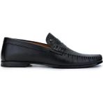 Tamer Tanca Erkek Siyah Kroko Loafer Ayakkabı 478 B1100 Erk Ayk SK24-25 Sıyah Kroko