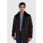 Tamer Tanca Erkek Tekstil & Deri Kahverengi Mont 616 MDS-941 Erk Kaban SK25/26 Kahve - 2XL