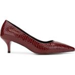 Tamer Tanca Kadın Deri Bordo Stiletto Ayakkabı 886 01 Bn Ayk SK24-25 Bordo Fsly Bsk