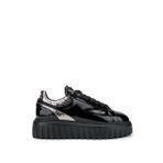 Tamer Tanca Kadın Deri/Suni Siyah Rugan Sneakers & Spor Ayakkabı 1009 05 BN AYK SK24-25 SYH RGN/ANT RGN