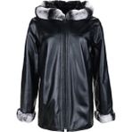 Tamer Tanca Kadın Hakiki Deri Siyah Deri Mont 1000 030 Byn Derımont SK24/25 Sıyah Zıg - 3XL