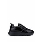 Tamer Tanca Kadın Hakiki Deri Siyah Rugan Sneakers & Spor Ayakkabı 1107 521 BN AYK SK25-26 SIYAH RUGAN