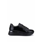 Tamer Tanca Kadın Hakiki Deri Siyah Rugan Sneakers & Spor Ayakkabı 322 2514502 BN AYK SK25-26 SIYAH KRSK RGN