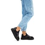 Tamer Tanca Kadın Hakiki Deri Siyah Rugan Sneakers & Spor Ayakkabı