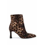Tamer Tanca Kadın Saten Leopar Topuklu Bot 735 8794 BN BOT SK25-26 LEOPAR