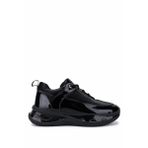 Tamer Tanca Kadın Siyah Rugan Sneakers & Spor Ayakkabı 1172 07 BN AYK SK25-26 SYH RGN/PRST
