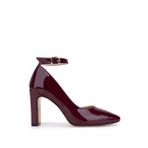 Tamer Tanca Kadın Suni Deri Bordo Rugan Topuklu & Stiletto Ayakkabı 828 319 BN AYK Y26 BORDO RGN