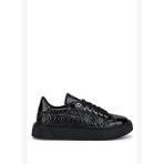 Tamer Tanca Kadın Suni Deri Siyah Rugan Sneakers & Spor Ayakkabı