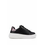 Tamer Tanca Kadın Suni Deri Siyah Sneakers & Spor Ayakkabı 1065 065 BN AYK SK25-26 SIYAH/PLATIN