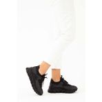 Tamer Tanca Kadın Suni Deri Siyah/Siyah Sneakers & Spor Ayakkabı