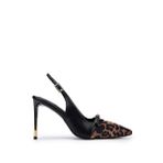 Tamer Tanca Kadın Vegan Siyah/Leopar Stiletto 1007 9028 BN SNDLT Y24 SIYAH/LEOPAR