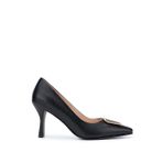 Tamer Tanca Siyah Kadın Deri Stiletto 1055 2389 BN AYK SK24-25