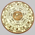 Tamgacrafts 21 cm Gören Göz Horus Ahşap Sarkaç Kehanet Tahtası Doğal Taş Pandül Seti