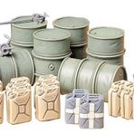 Tamiya 1/35 German Fuel Drum Plastik Varil Maket Kiti