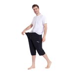 Tampap Erkek Büyük Beden Kapri Şort Cepli Blr-09 - 4XL - Füme