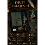 Tamsena Store Mürekkepli Divit Kalem ve Defter Seti – Tüylü Metal Uçlu Kalem, Deri Hatıra Defteri, Özel Tasarım Premium Set