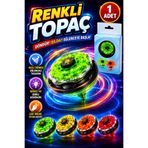 Tamsena Store Renkli Işıklı Topaç Oyuncak Çek Bırak Dönen Eğlenceli Çocuk Oyuncağı 1 Adet 3+ Yaş