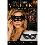Tamsena Store Siyah Dantel Venedik Maskesi Kadın Maskeli Balo Maskesi Parti Karnaval Cadılar Bayramı Kostüm Aksesuarı