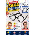 Tamsena Store Yuvarlak Şaka Gözlüğü Komik Parti Gözlüğü Kostüm ve Eğlence Aksesuarı Çocuk Yetişkin Uyumlu
