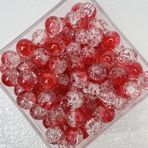 TAMUNI 100 adet 10mm renkli çatlak kırık yuvarlak cam boncuk takı yapımı bilezik kolye küpe kristal DIY boncuk işçiliği için