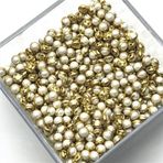 TAMUNI 100 adet 4 ~ 10 mm yuvarlak, boncuk kaplı düğmeler, kıyafet, kendin yap, dikiş, gömlek, oyuncak bebek elbisesi, bakır, akrilik düğmeler