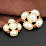 Tamuni 5/10 adet 24/30 mm Düğme Rhinestones Çiçek İnci Cam Düğme Parlak DIY El Yapımı El Yapımı Dekorasyon Giyim Dikiş Takım Mont Aksesuarları