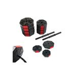 Tan Spor 100 Kg Z BARLI Dambıl Dumbell Ağırlık Halter Vücut Geliştirme Set Kırmızı Kapaklı
