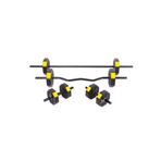 Tan Spor 30 Kg (150 cm) DÜZ BAR +Z BAR Dambıl Dumbell Ağırlık Halter FULL SET SARI KAPAKLI