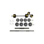 Tan Spor 30 Kg DÜZ BAR (150 CM) ve KISA BAR Dumbell Ağırlık Halter SETİ SARI KAPAKLI