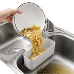 TANBT Lavabo drenaj süzgeç sepeti mutfak lavabo süzgeç lavabo gıda tutucu mutfak gıda kalıntısı atık artıkları süzgeç lavabo kurutma rafı üçgen kuğu kaktüs vantuz köşe lavabo süzgeç