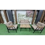 Tandoğan Erciyes Model 2+1+1+Çapraz Masa Takımı / Bahçe, Balkon Mobilyası /balkon Seti - Natürel - Bej