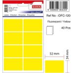 Taneks Tanex Ofis Etiket OFC-120 Flo Sarı 5 Adet
