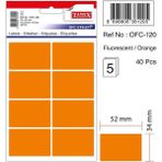 Taneks Tanex Ofis Etiket OFC-120 Flo Turuncu 5 Adet