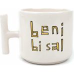 Tanem Beni Bi Sal Tasarımlı Baskılı T Kupa Bardak - Beyaz