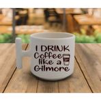 Tanem I Drink Coffe - T Kulp Kupa - Beyaz