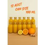 Tanemce 12 Adet Şeffaf Cam Shot Şişesi Sızdırmaz Gold Metal Kapaklı Kolonya Koku Süs Çok Amaçlı Şişe 100ml