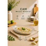 Tanemce Cam Çukur Kayık Sunum Tabağı Şeffaf Servis Tabağı Salata Meze Çerez Tabak Oval Şık Meyvelik 21 Cm