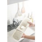 Tanemce Elastik Musluk Matı Su Tutucu Düzenleyici Kaydırmaz Taban Organizer Mutfak Banyo Lavabo