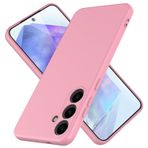Taneny Samsung Galaxy A16 5G için Silikon Kılıf, Dayanıklı ve Şık Düşme Test Edilmiş Yumuşak Silikon Jel Kauçuk Slim Fit Darbeye Dayanıklı Koruma Telefon Kılıfı Samsung Galaxy A16 5G için (Pembe)