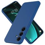 Taneny Samsung Galaxy S24 için Kılıf, Dayanıklı ve Şık Düşme Test Edilmiş Yumuşak Silikon Jel Kauçuk Dar Kesim Koruyucu Telefon Kılıfı Samsung Galaxy S24 için (Mavi)