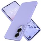 Taneny Samsung Galaxy S25 Edge için Silikon Kılıf, Dayanıklı ve Şık Düşme Test Edilmiş Yumuşak Silikon Jel Kauçuk Slim Fit Darbeye Dayanıklı Koruyucu Telefon Kılıfı (Mor)
